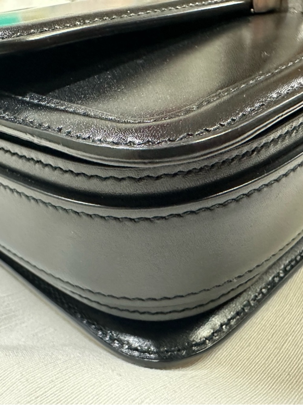 Saint Laurent Black Leather solferino medium Crossbody with Silver YSL Logo bag - Picture 5 of 9